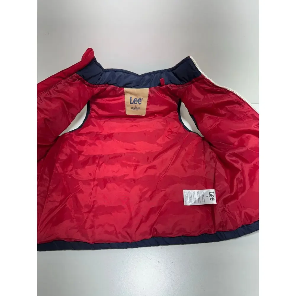 Lee Authentic Brand Toddler Vest Sz 5 Red And Black Zippered Kids